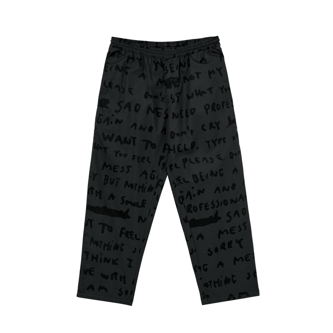 SAD NOTES SURF PANTS GRAPHITE