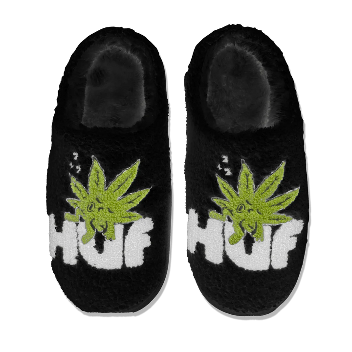 FUZZY SLIPPERS BLACK