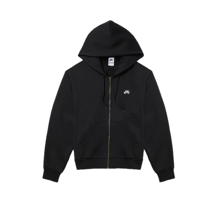 FLEECE ZIPPER SKATE HOODIE BLACK