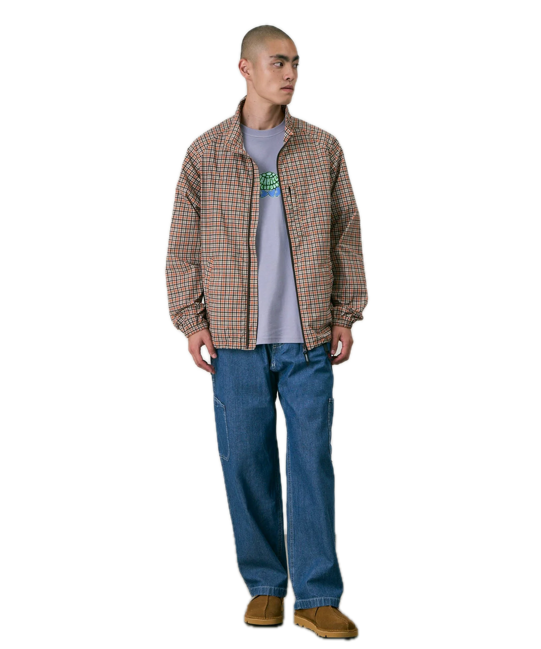 CHECKERED SHELL JACKET BRICK