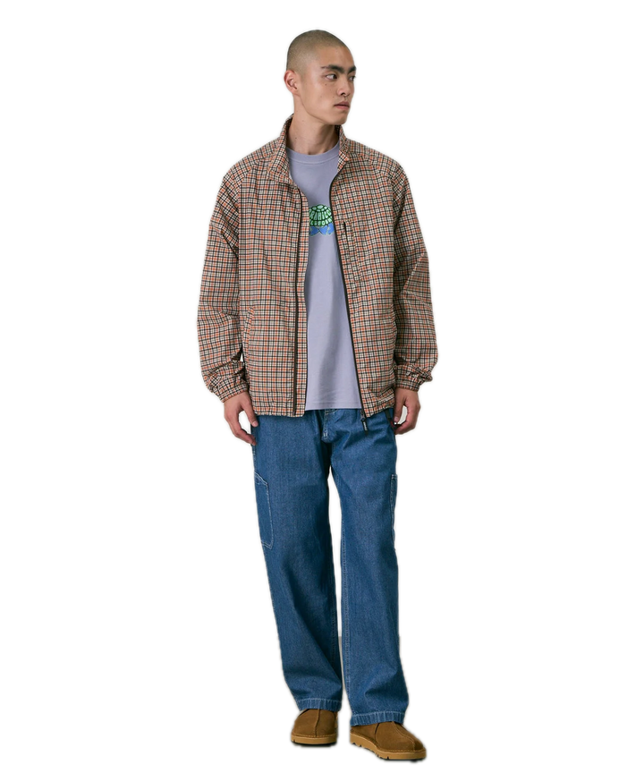 CHECKERED SHELL JACKET BRICK