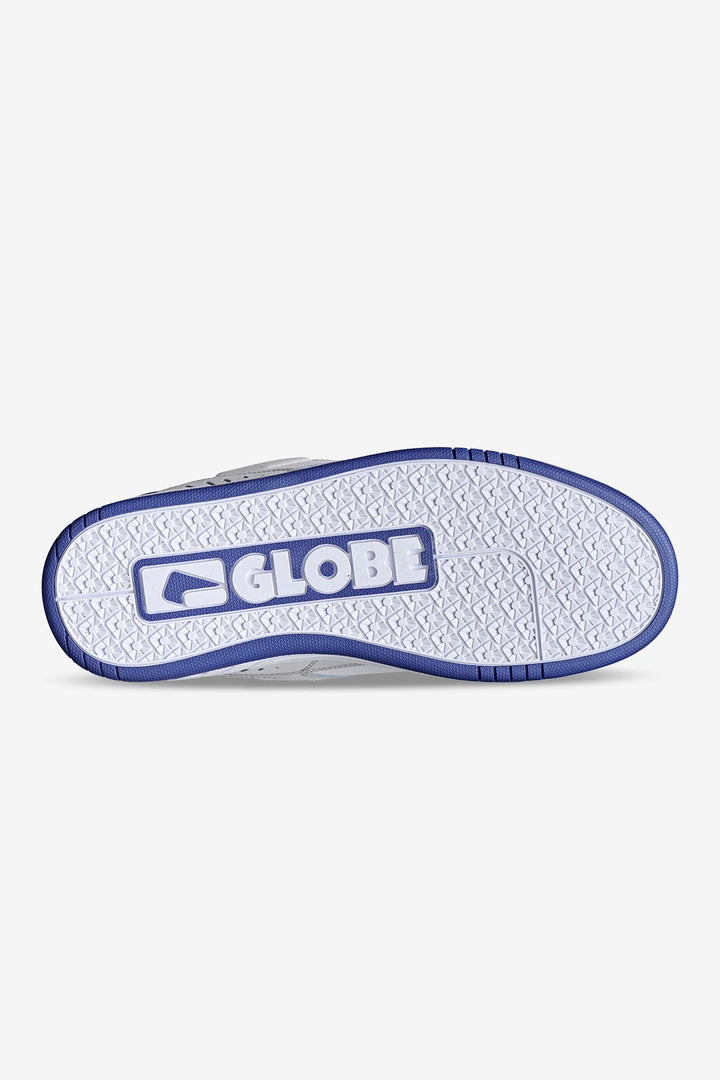 Globe Fusion shoe blue white down view