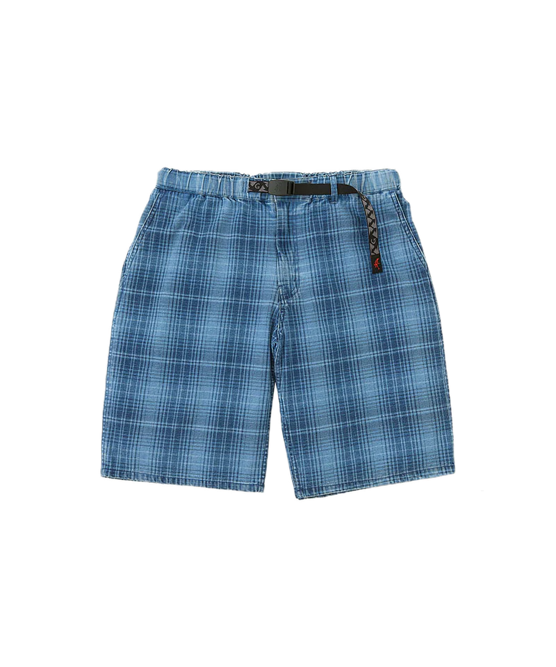 Blue plaid shorts 
