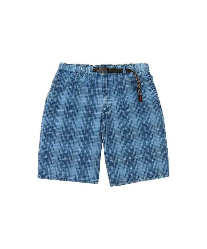 Blue plaid shorts 
