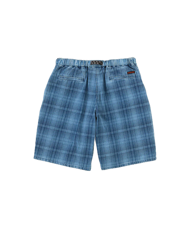 Blue plaid shorts 