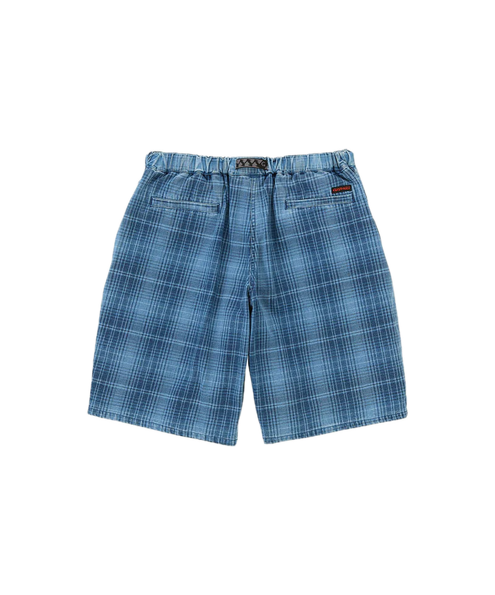 Blue plaid shorts 