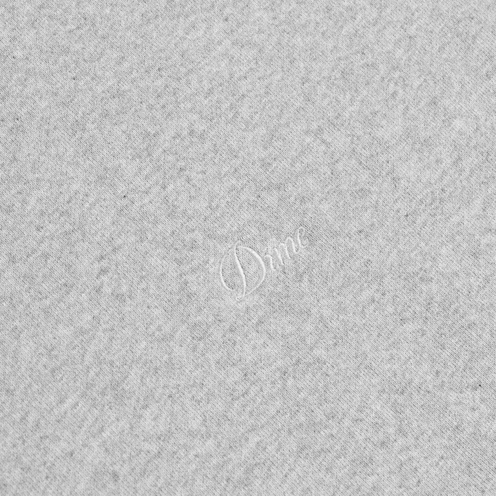 CURSIVE SMALL LOGO HOODIE HEATHER GREY