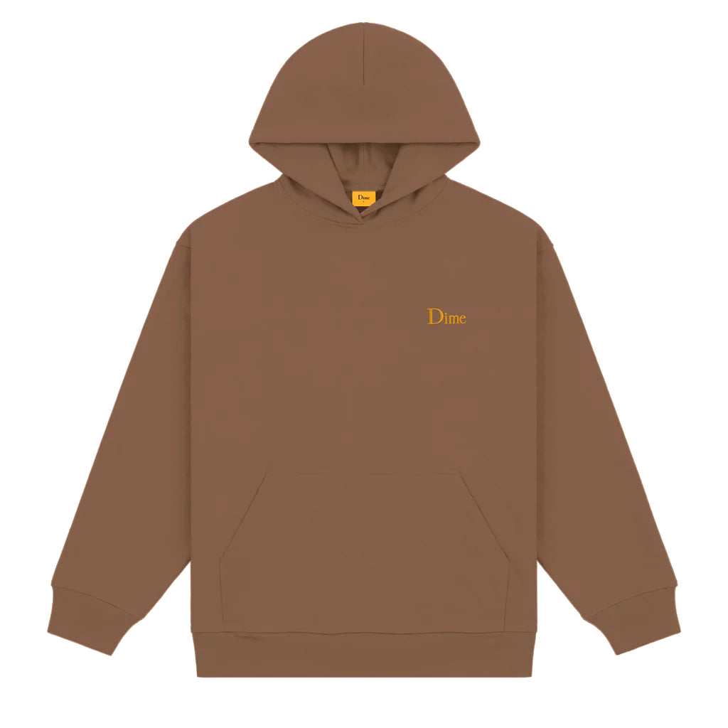CLASSIC SMALL LOGO HOODIE BROWN