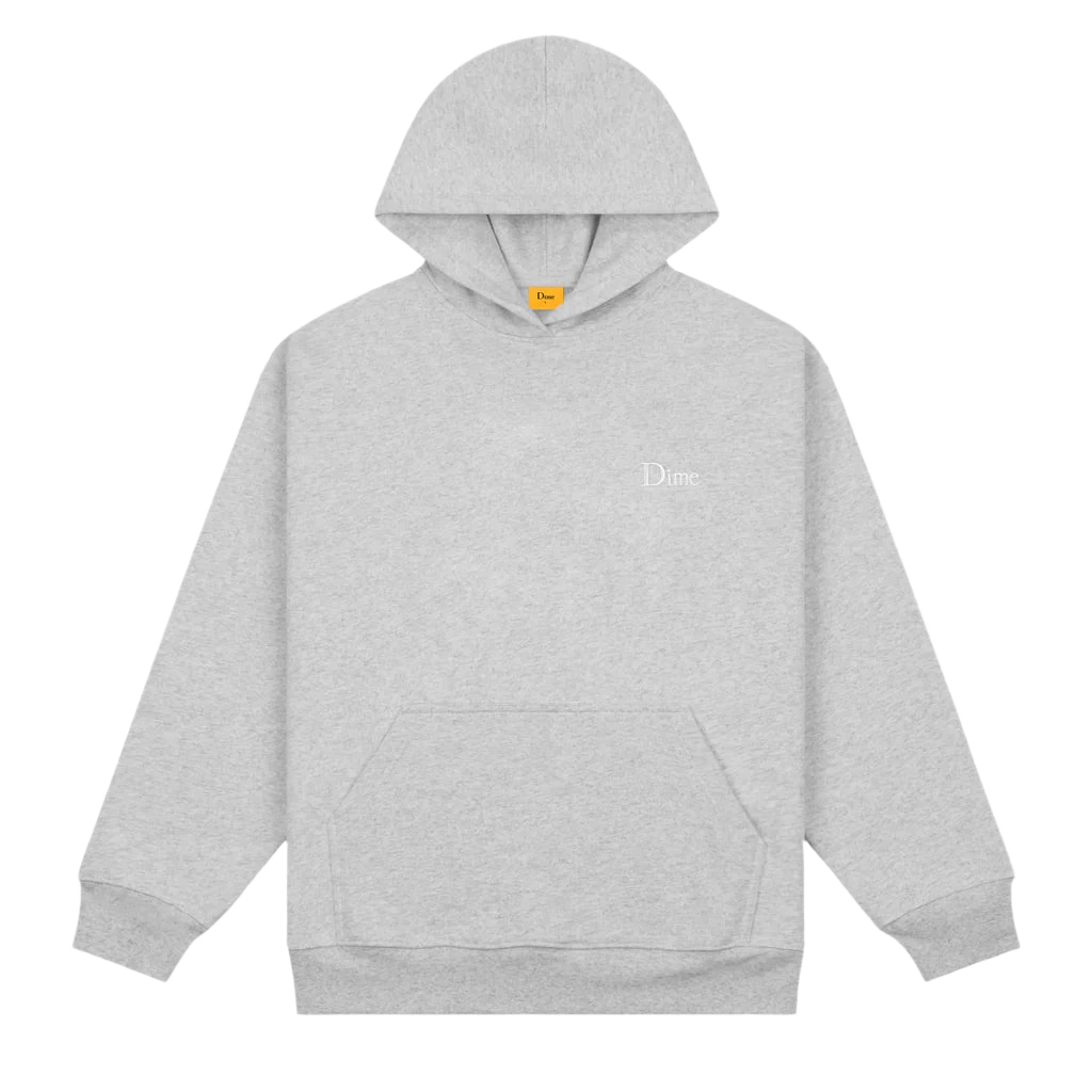 CLASSIC SMALL LOGO HOODIE HEATHER GREY