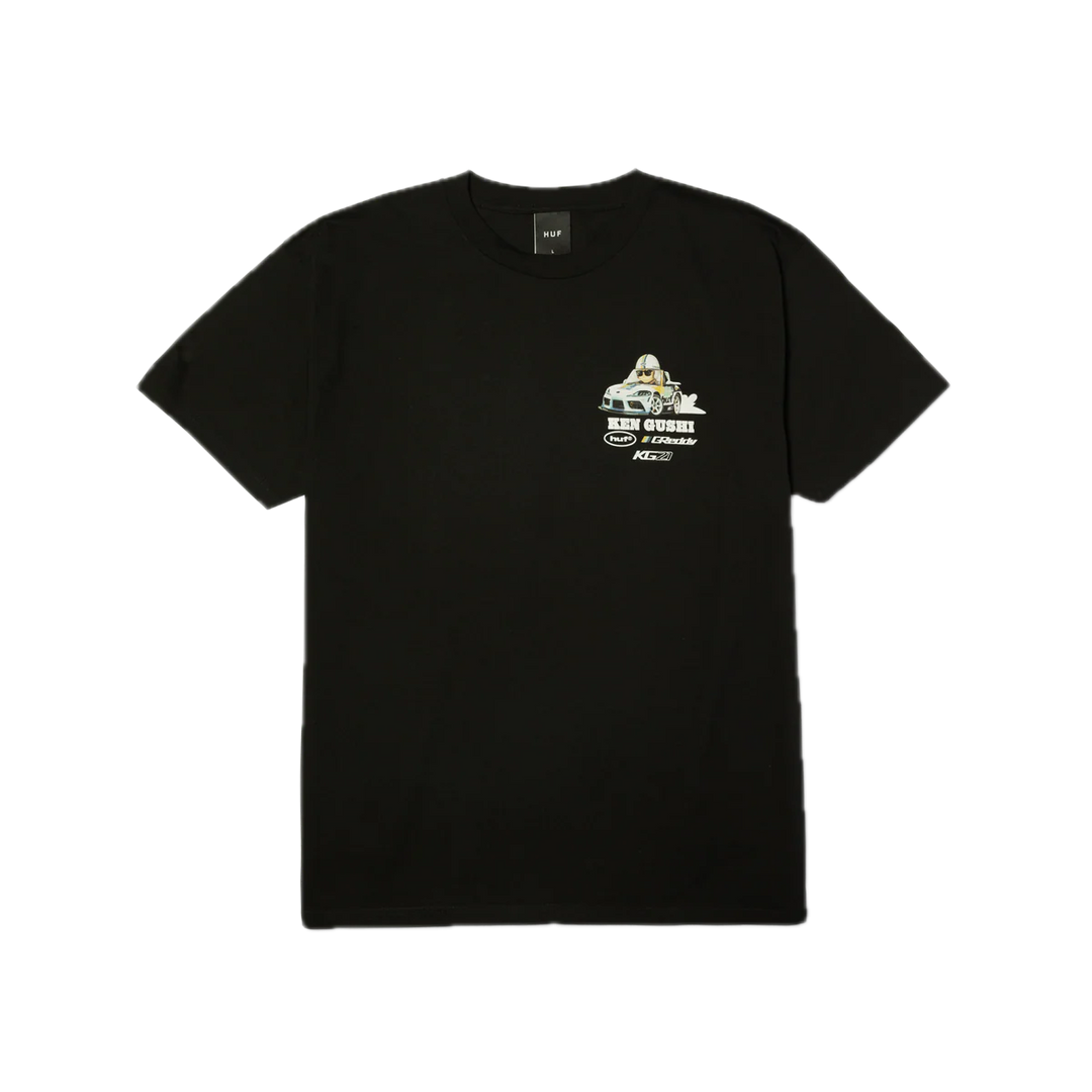 HUF X GREDDY GUSHI TEE BLACK