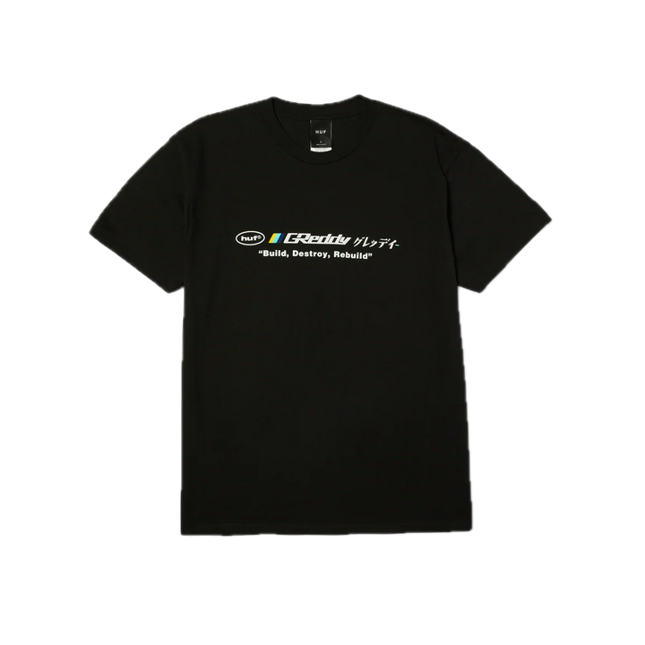 HUF X GREDDY MOTORS TEE BLACK