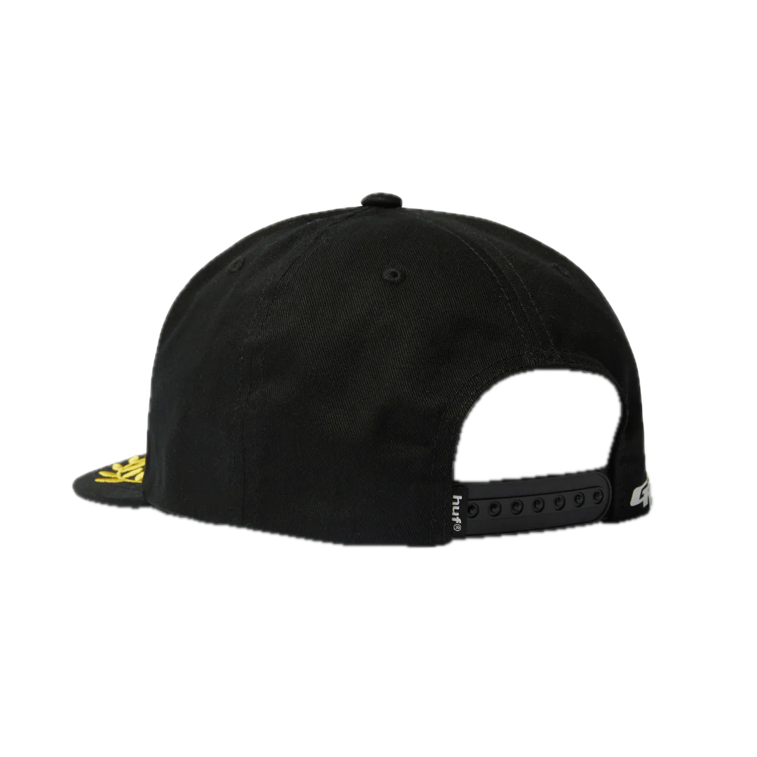 HUF X GREDDY TEAM SNAPBACK BLACK