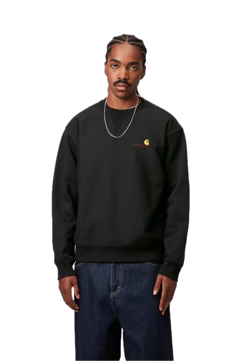 AMERICAN SCRIPT SWEAT BLACK