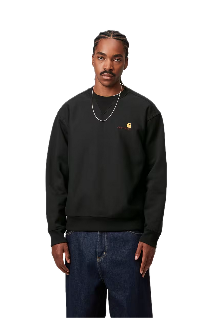 AMERICAN SCRIPT SWEAT BLACK
