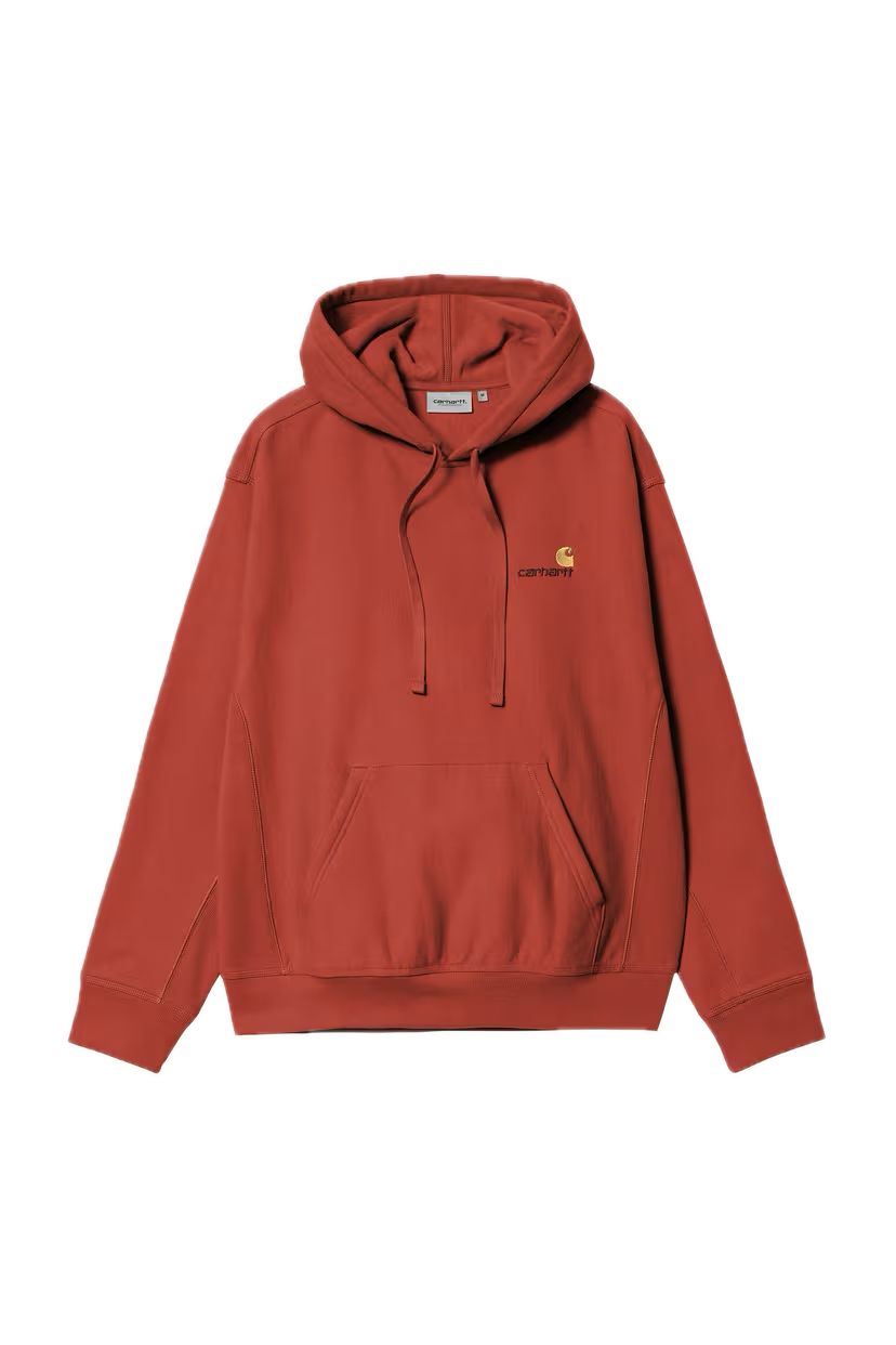 Carhartt American Script Hoodie Oxide Red Front