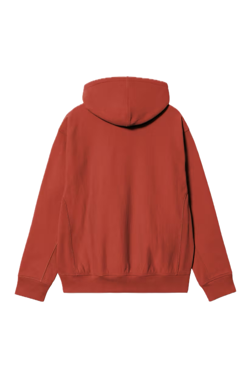 Carhartt American Script Hoodie Oxide Red Back