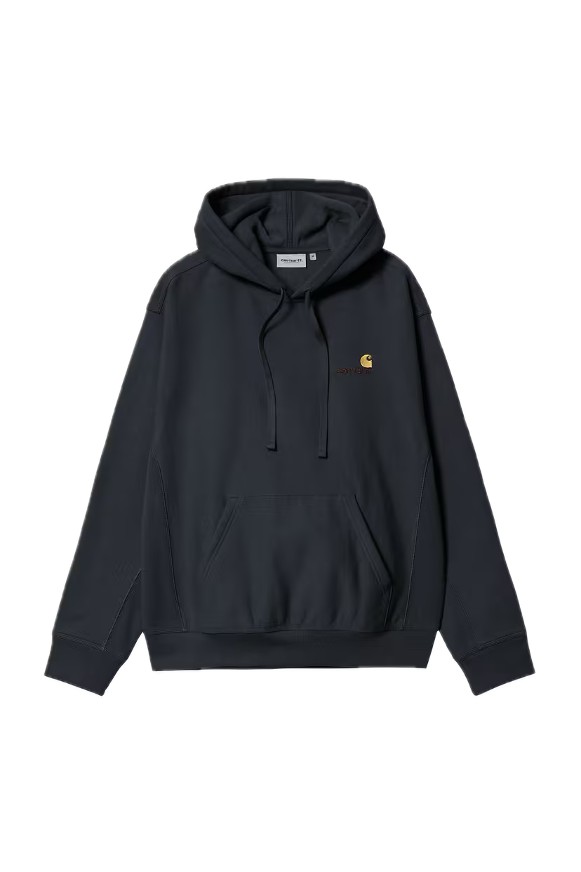 Carhartt American Script Hoodie Deep Night Front