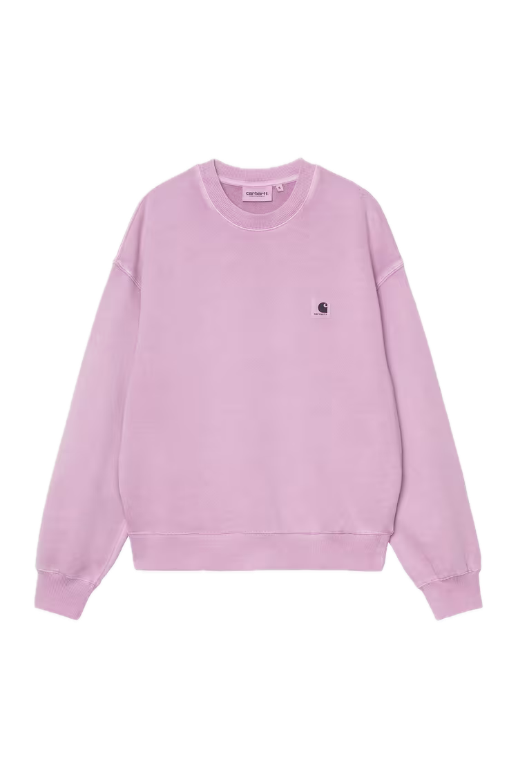 CARHARTT W'NELSON SWEATSHIRT GENTLE PURPLE GARMENT DYED FRONT