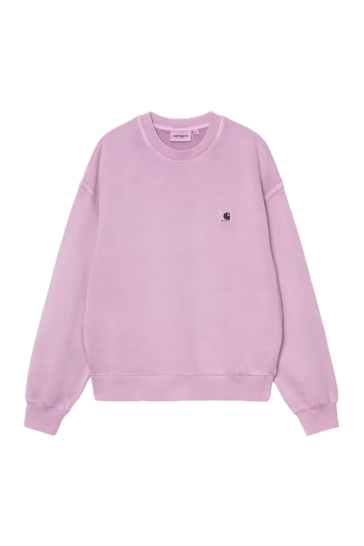 CARHARTT W'NELSON SWEATSHIRT GENTLE PURPLE GARMENT DYED FRONT