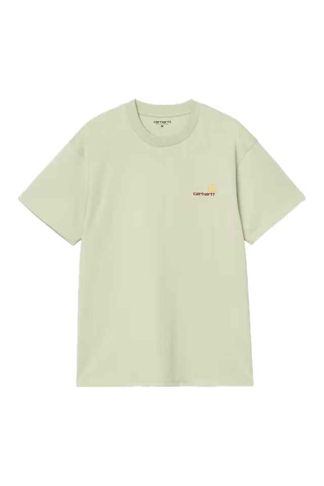 AMERICAN SCRIPT TEE PALE OLIVE