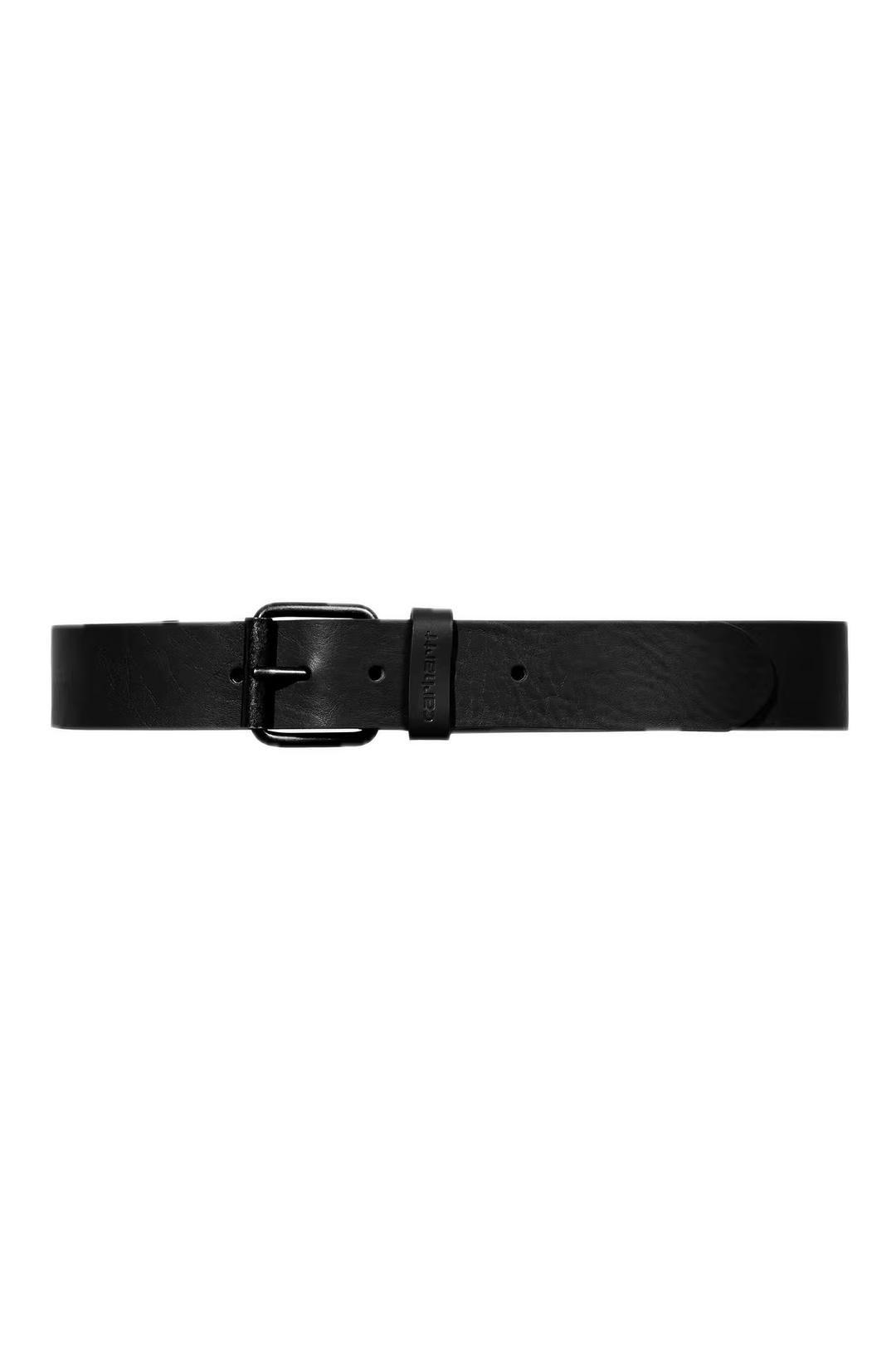 SCRIPT LEATHER BELT BLACK