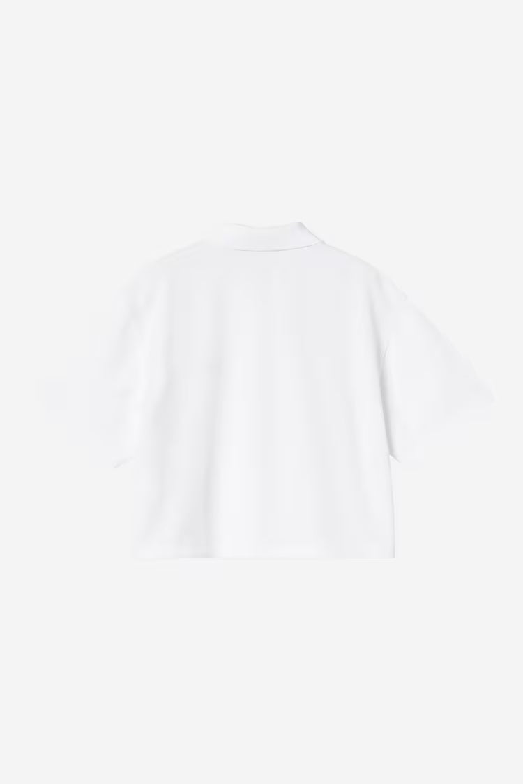 CARHARTT W'SCRIPT POLO T-SHIRT WHITE/BLACK BACK