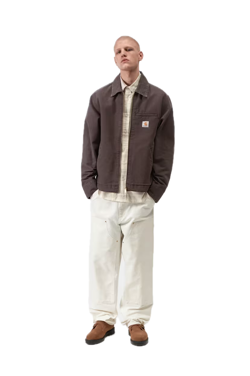 CARHARTT DETROIT JACKET SHALE STONE CANVAS FIT 