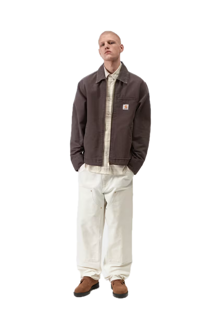 CARHARTT DETROIT JACKET SHALE STONE CANVAS FIT 