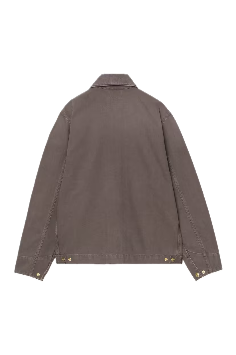 CARHARTT DETROIT JACKET SHALE STONE CANVAS BACK