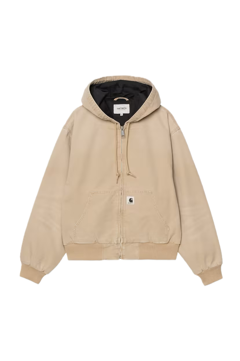 CARHARTT W'OG ACTIVE JACKET DUSTY H BROWN STONE CANVAS WOMEN FRONT