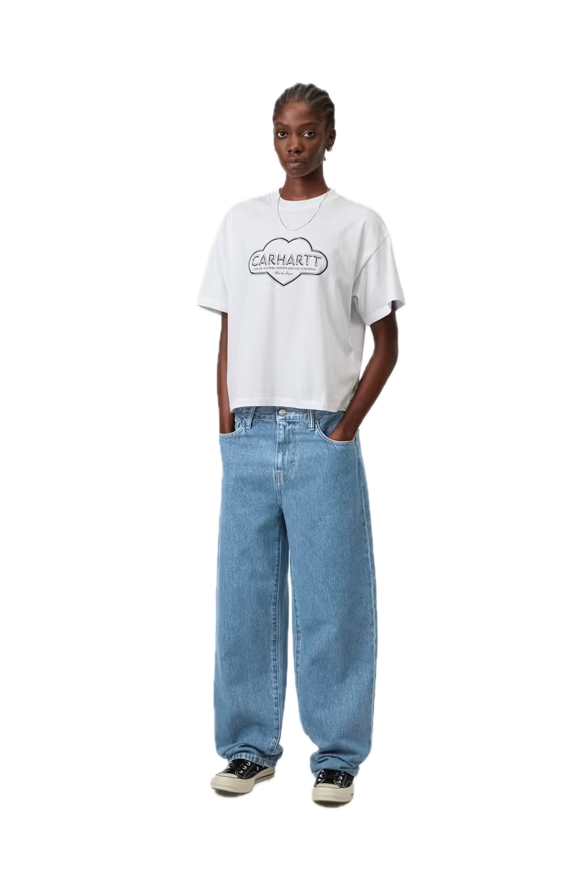CARHARTT W'ARIN PANT BLUE HEAVY STONE WASH WOMEN BAGGY JEANS FIT