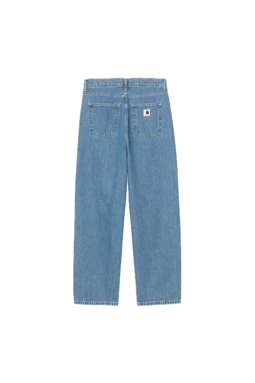 CARHARTT W'ARIN PANT BLUE HEAVY STONE WASH WOMEN BAGGY JEANS  BACK