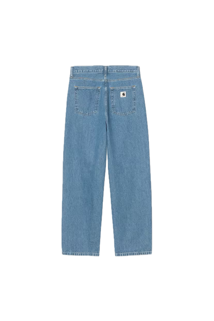 CARHARTT W'ARIN PANT BLUE HEAVY STONE WASH WOMEN BAGGY JEANS  BACK