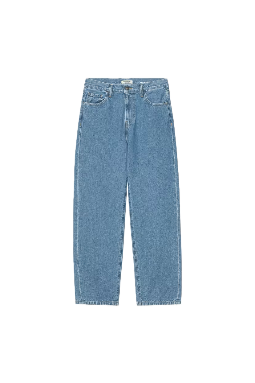 CARHARTT W'ARIN PANT BLUE HEAVY STONE WASH WOMEN BAGGY JEANS FRONT