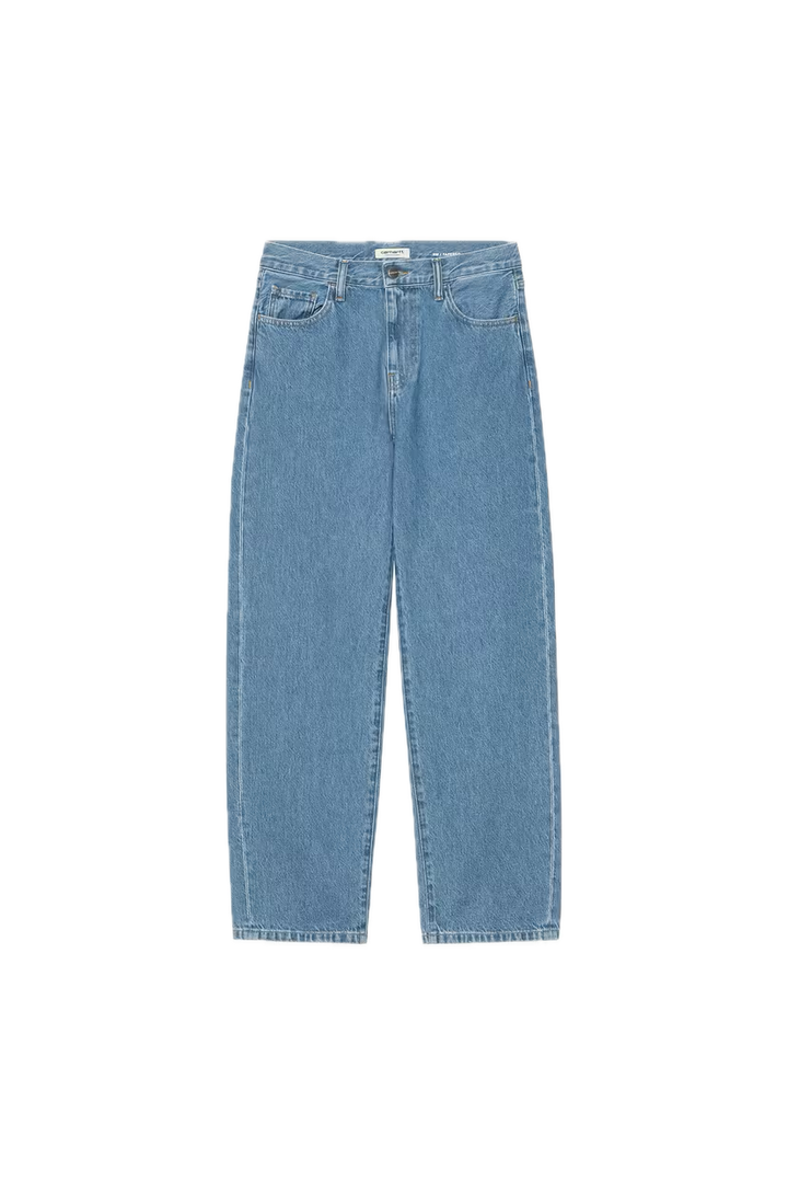 CARHARTT W'ARIN PANT BLUE HEAVY STONE WASH WOMEN BAGGY JEANS FRONT