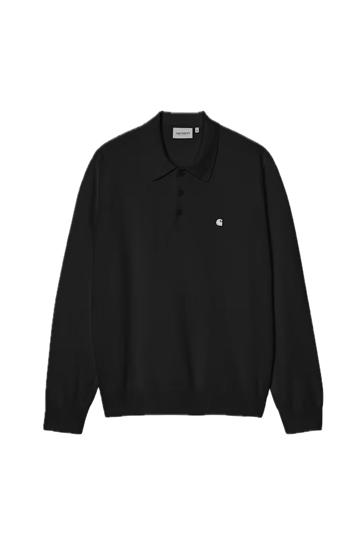 CARHARTT MADISON POLO BLACK/WHITE FRONT