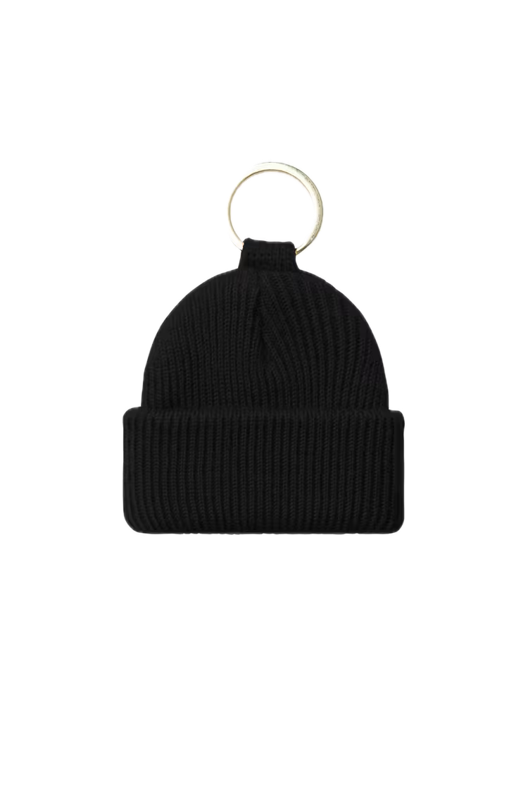 Black beanie keychain