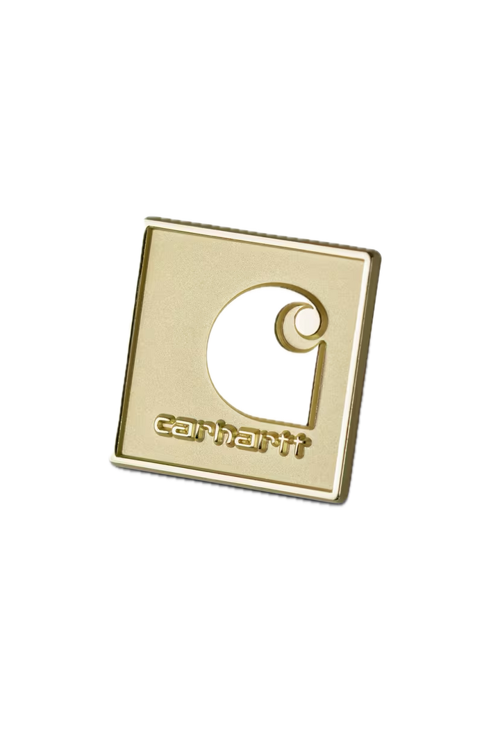 SQUARE LABLE PIN GOLD