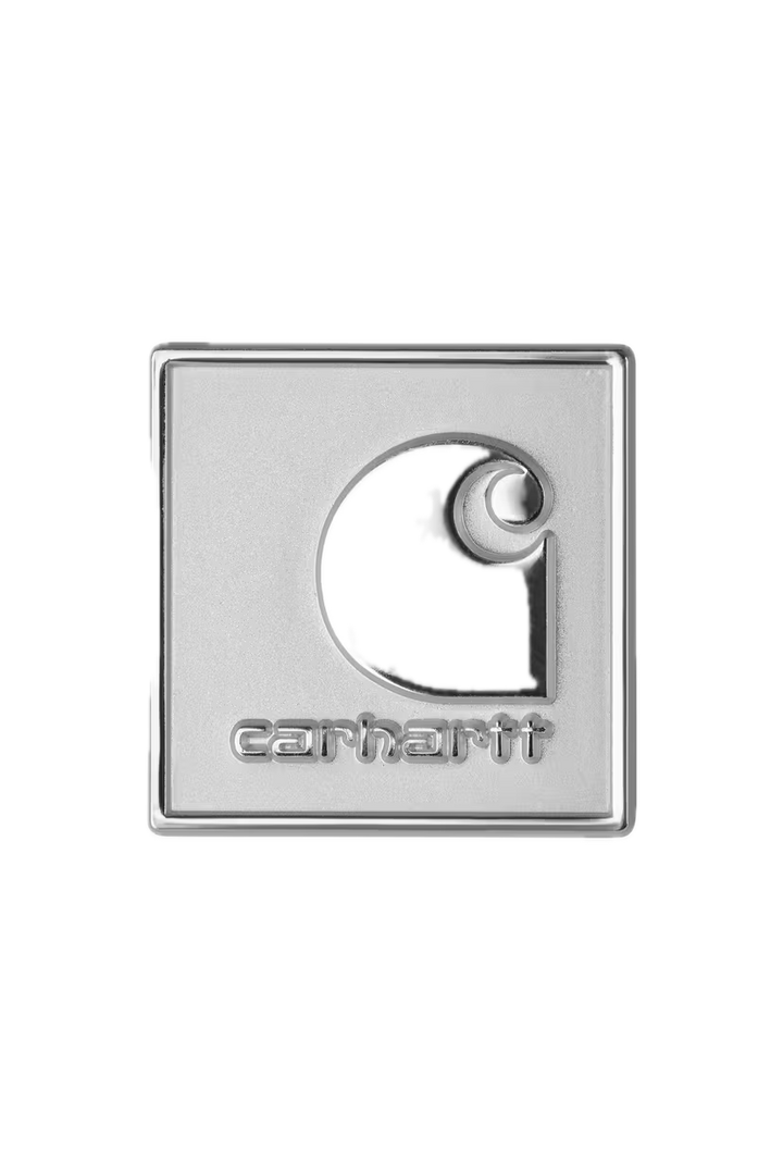 SQUARE LABLE PIN SILVER