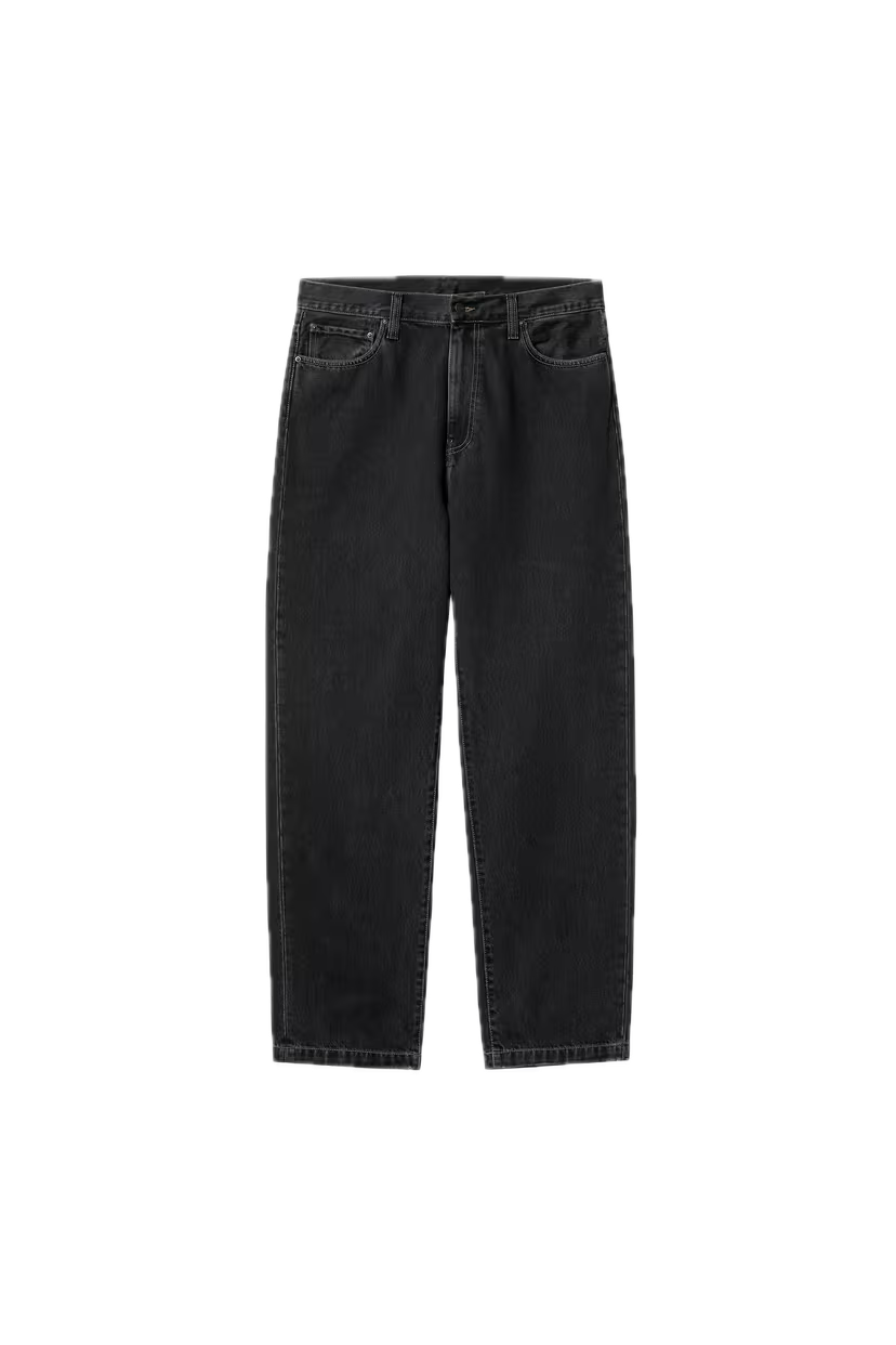 Carhartt Aaron Pant Black Stone Washed Front