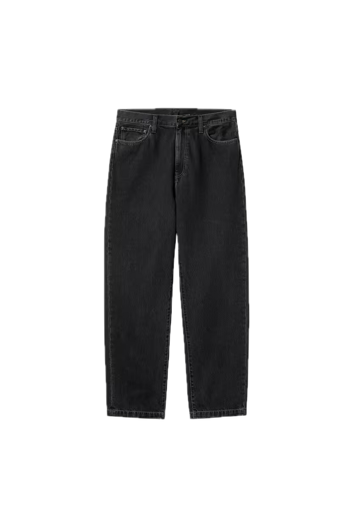Carhartt Aaron Pant Black Stone Washed Front