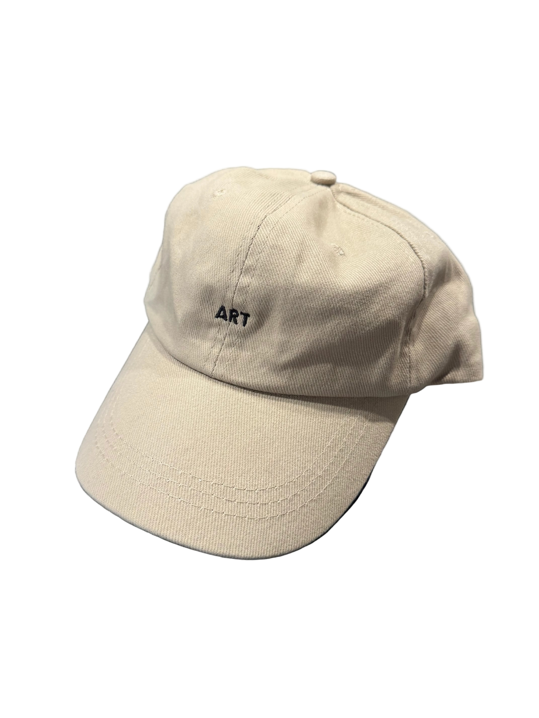 Beige cap with 'ART' logo 