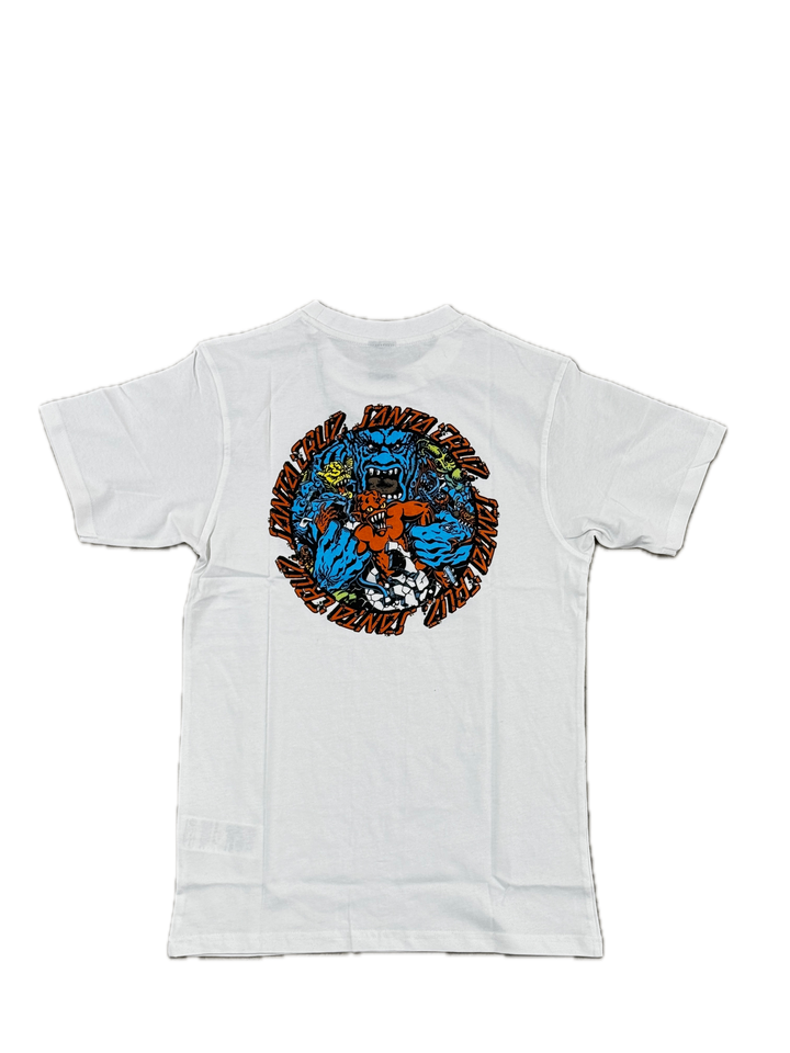 ROSKOPP MONSTER STRIP TEE WHITE