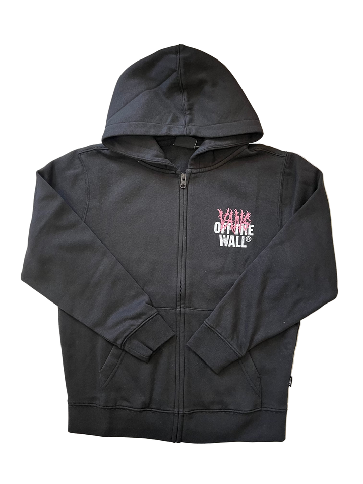 KIDS METAL WALL ZIP HOODIE BLACK