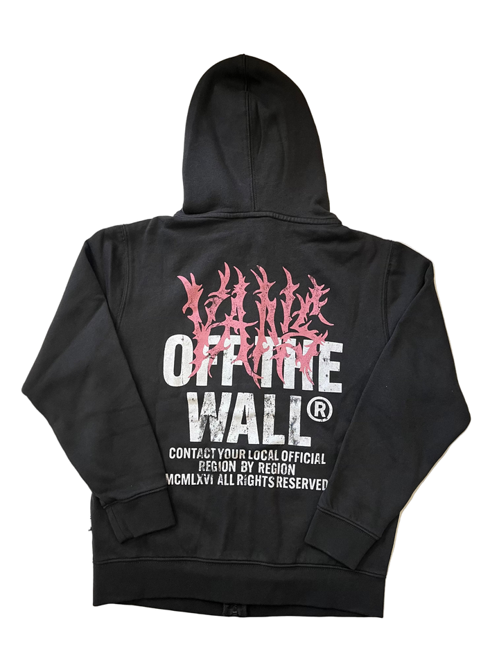 KIDS METAL WALL ZIP HOODIE BLACK