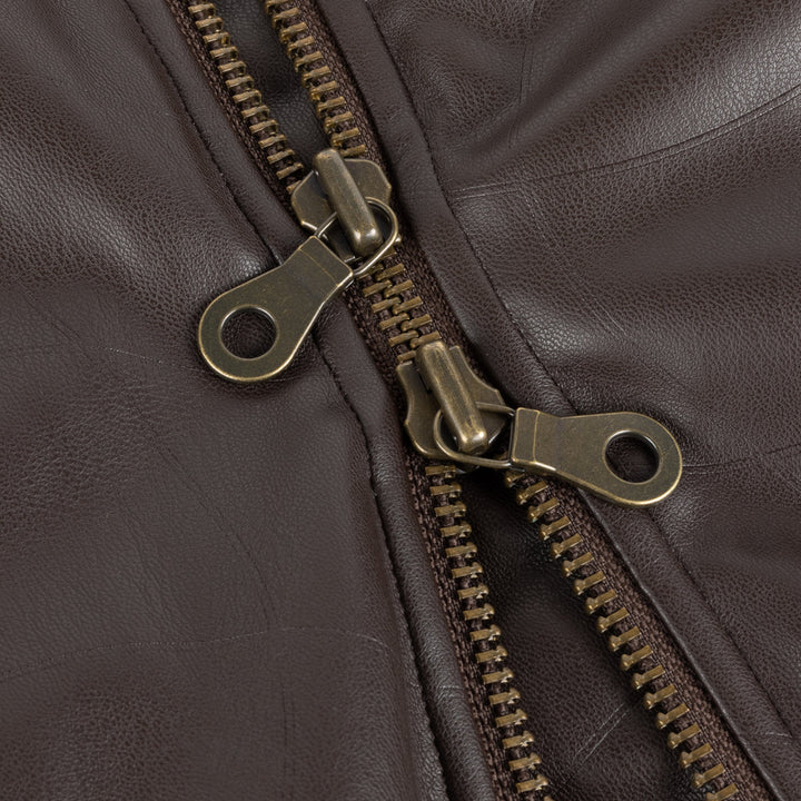 DEBOSSED WAVY JACKET BROWN