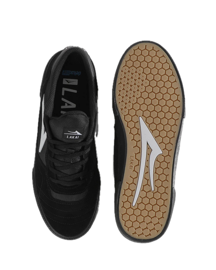 Lakai Sneaker Skate Shoe Black Suede Top Bottom