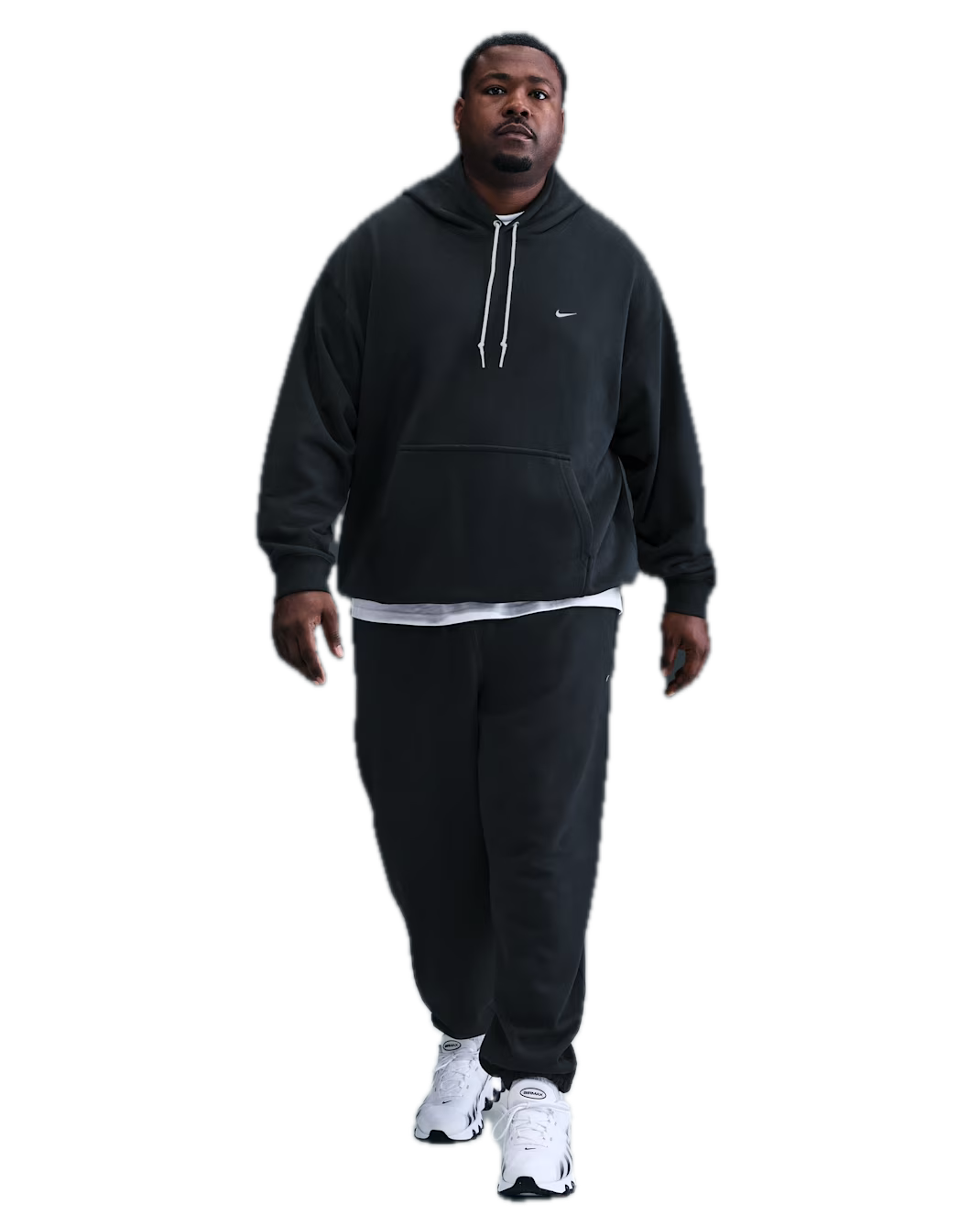 SOLO SWOOSH CUFFED FLEECE PANT BLACK