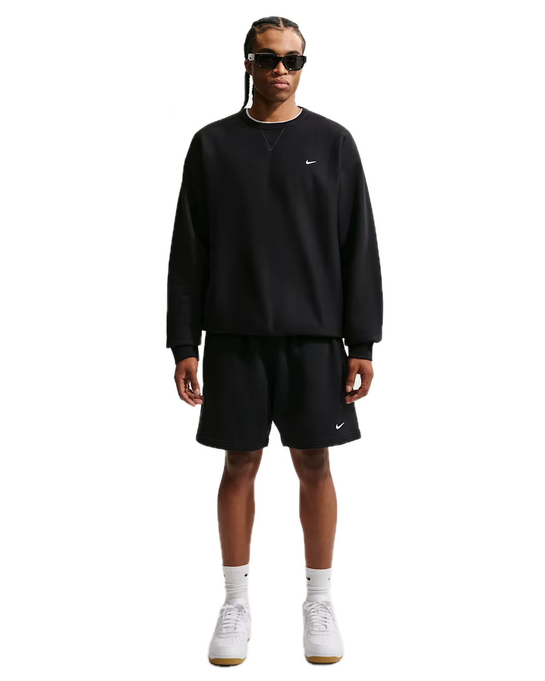 SOLO SWOOSH FLEECE CREWNECK BLACK