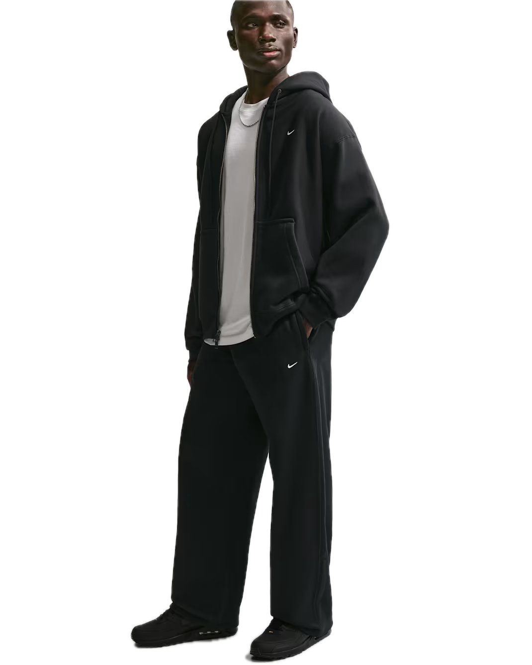 SOLO SWOOSH FLEECE OPEN-HEM PANT